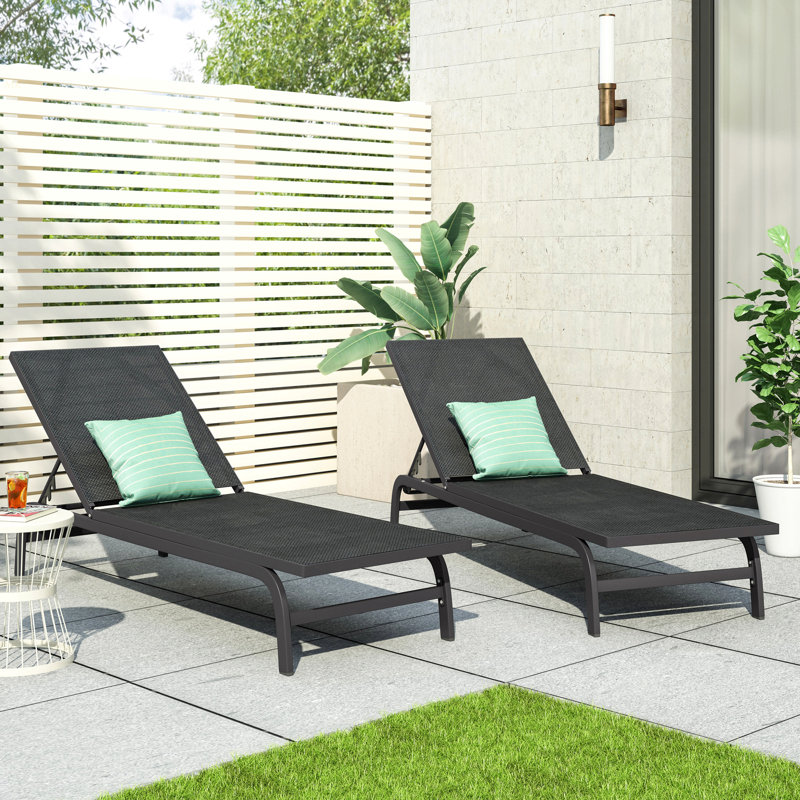 FINN CHAISE LUNGE, Gris foncé