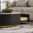 2 Drum Coffee Table, Sintered Stone Top, Fully-assembled