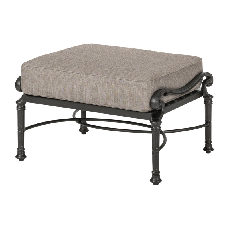 Florence Ottoman Frame with Cushions, Cast Ash Sunbrella® Plainweave, Desert Bronze