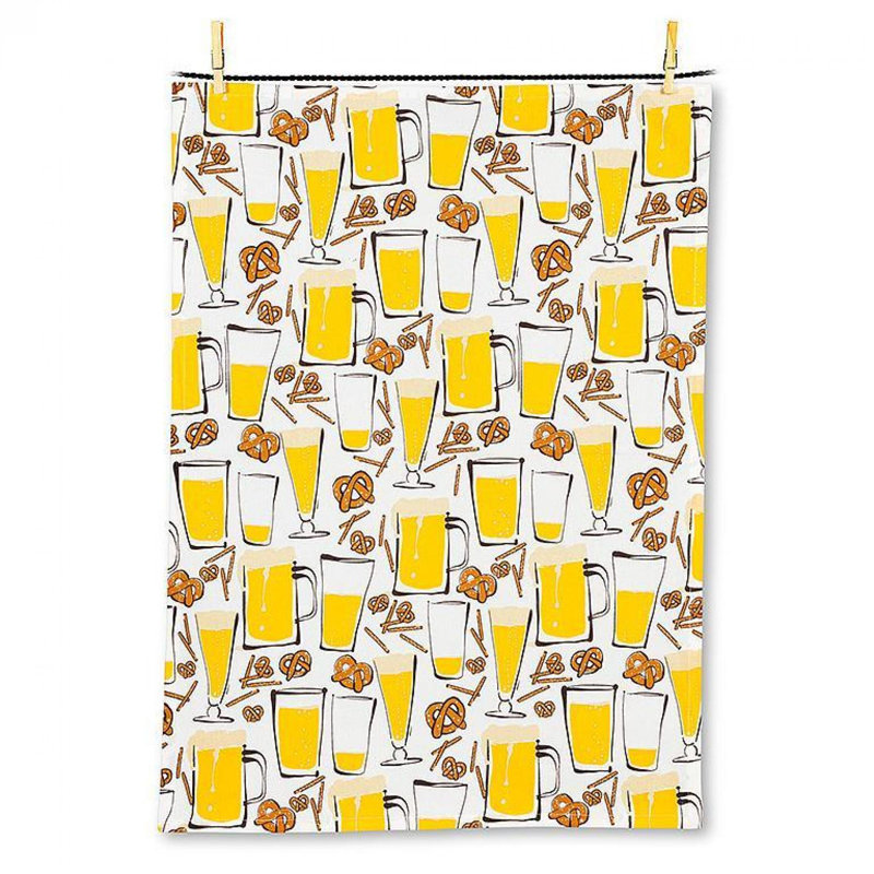 Beer & Pretzels Tea Towel