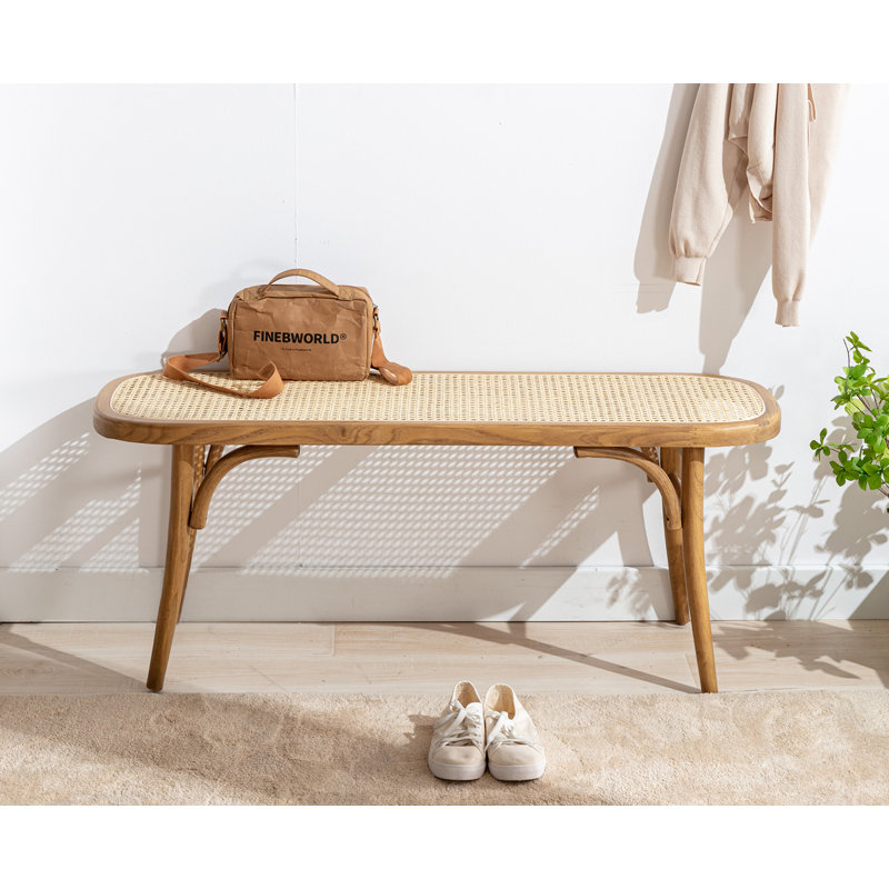 Barnicle Solid Wood Bench, Brown