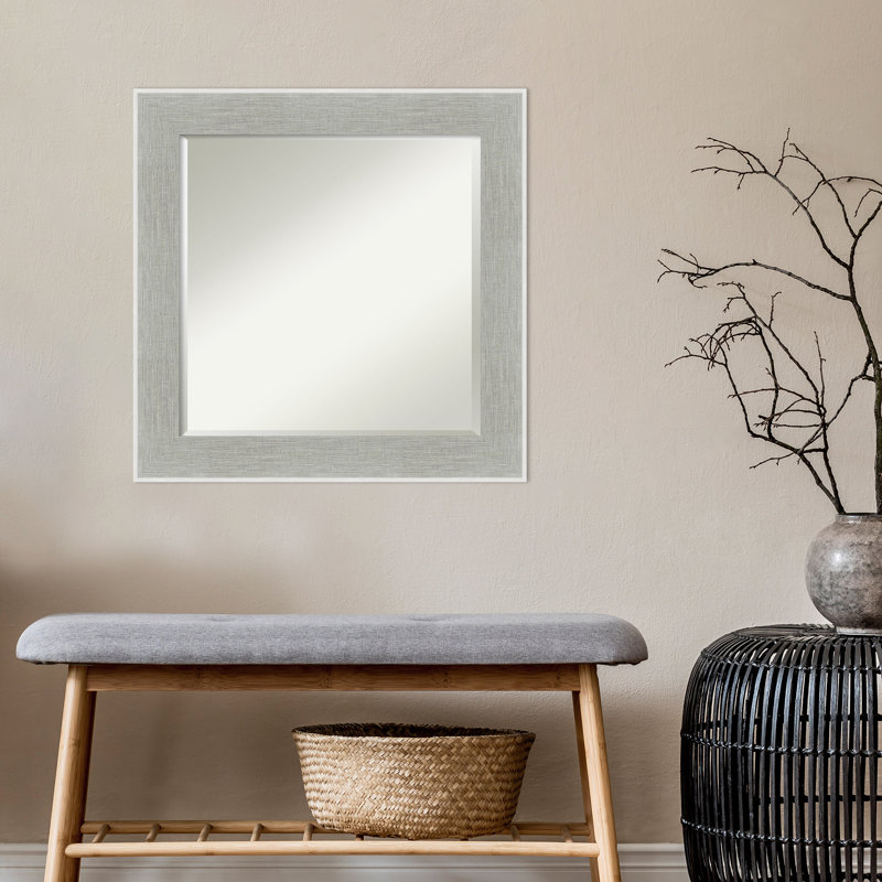 Miroir de salle de bain mural biseauté Lawhorn, H 25,12 po x l 25,12 po