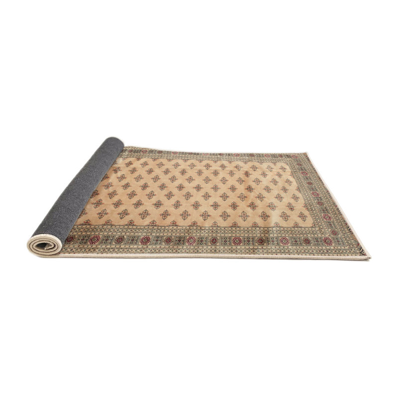 Tapis en laine beige / gris, Rond 8 pi