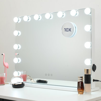 Miroir de coiffeuse avec 15 ampoules