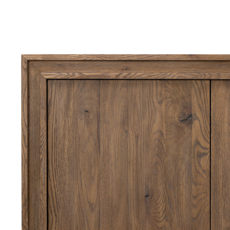 Chalmers Media Console-Weathered Oak, Weathered Oak
