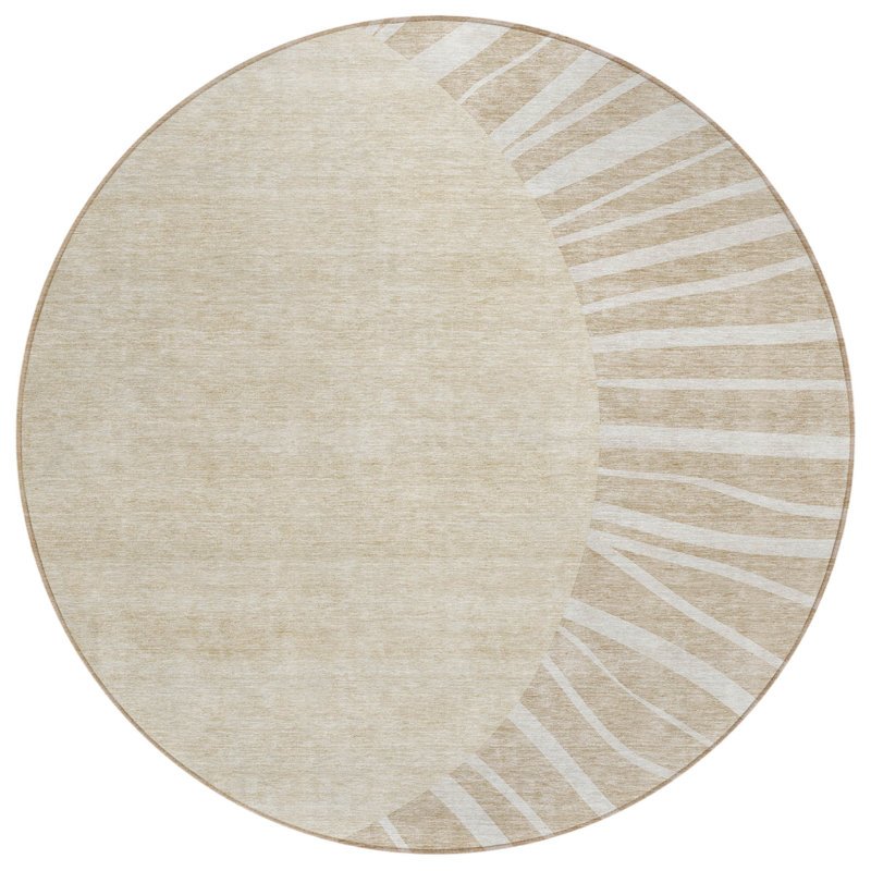 Tapis beige rond 8 po