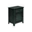 Table de chevet antique en placage bleu