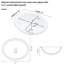 Lavabo vasque de comptoir en céramique blanc semi-encastré de 17 po x 15,5 po, construction, finition teintée, évier à entretien rapide pour la salle de bain, concept de coins souples, couche de surface résistante aux acides, facile à nettoyer