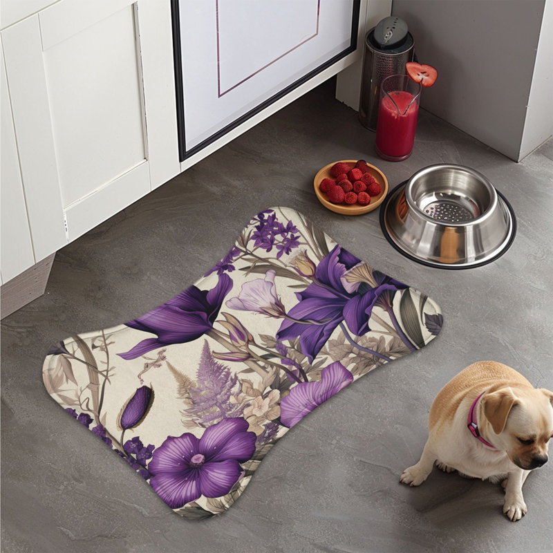 Tapis pétales mauves - 1 pièce, 18"