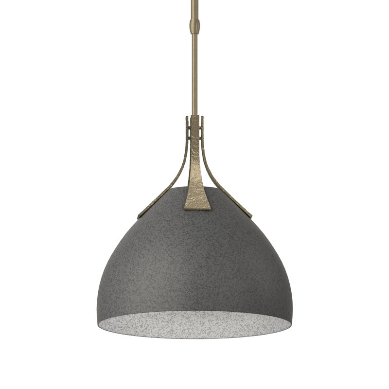 Summit 1 - Light Single Dome Pendant, Natural Iron, Soft Gold
