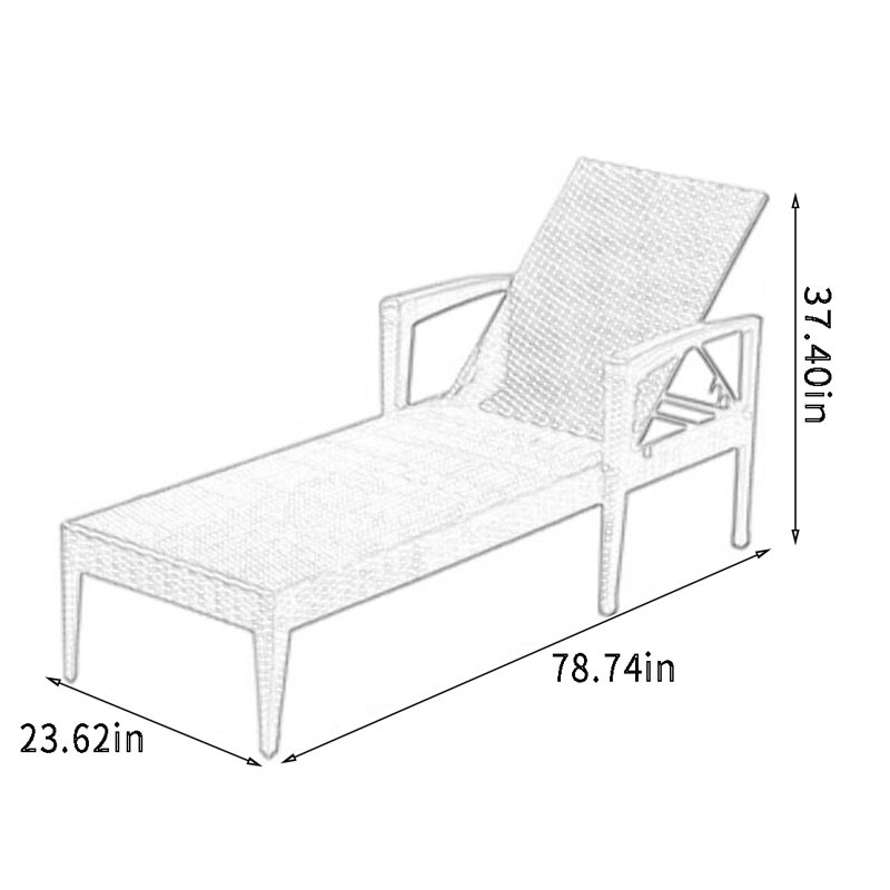 Odunayo Outdoor Chaise Lounge Set