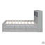 Lit plateforme double avec lit gigogne, tiroirs et prises USB