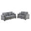 Ensemble de canapés de style contemporain 2 pièces Luxueux siège rembourré en velours côtelé avec pieds en bois et coussin principal inclus-2034230342