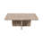 Kramer 48" Brown Marble Coffee Table - Glam Rectangular Stone Accent Table for Living Room or Office