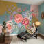 Papier peint floral Bouquet de pivoines à fond pastel amovible-255958095-255958131