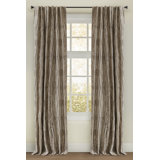 Madera Cotton Blend Abstract Room Darkening Thermal Rod Pocket Curtain Panels