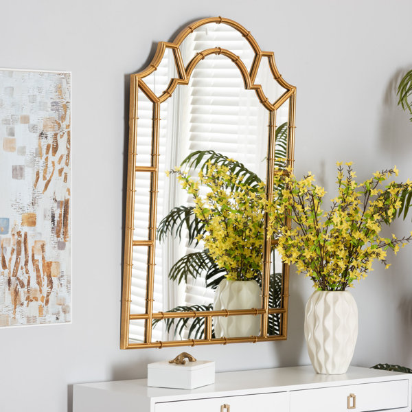 House of Hampton® Folkea Metal Flat Wall Mirror | Wayfair