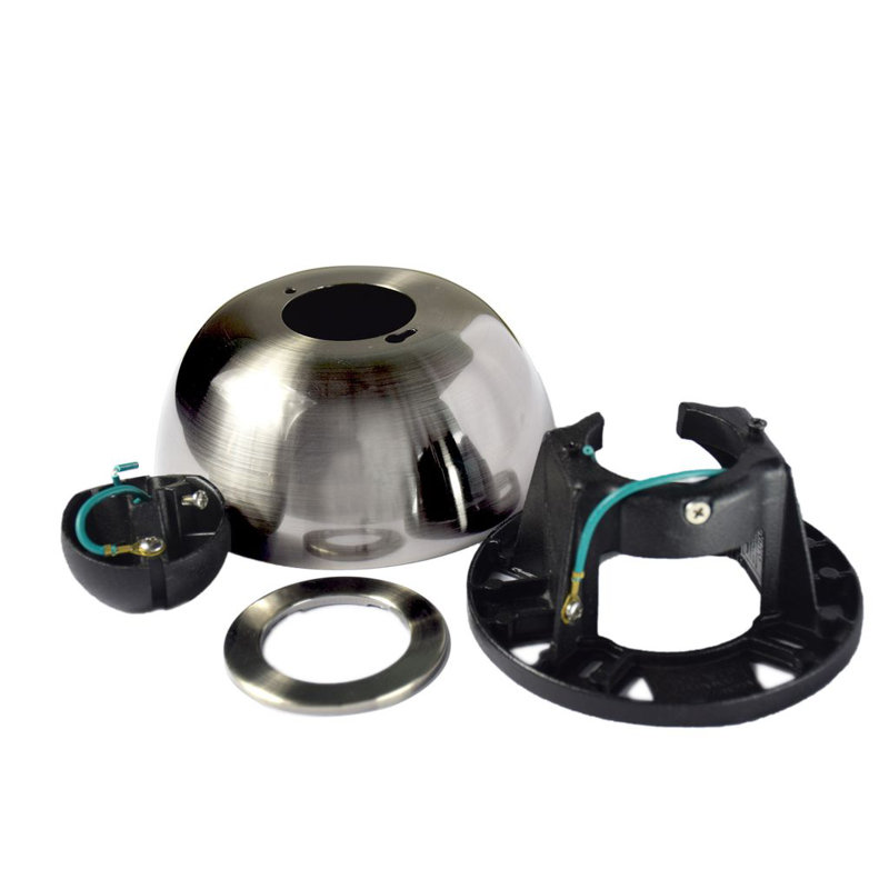 Ceiling Fan Sloped Ceiling Kit - Chrome, Chrome