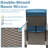 Outdoor Recliner Chair With Built-In Side Table - Adjustable, Blue Adjustable Thick Cushion, Navy Blue, Seat