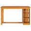 Ensemble de table de salle à manger à hauteur de comptoir en bois massif 60Lx30W avec rangement à 3 niveaux pour 4, 5 pièces-129386143-129386145