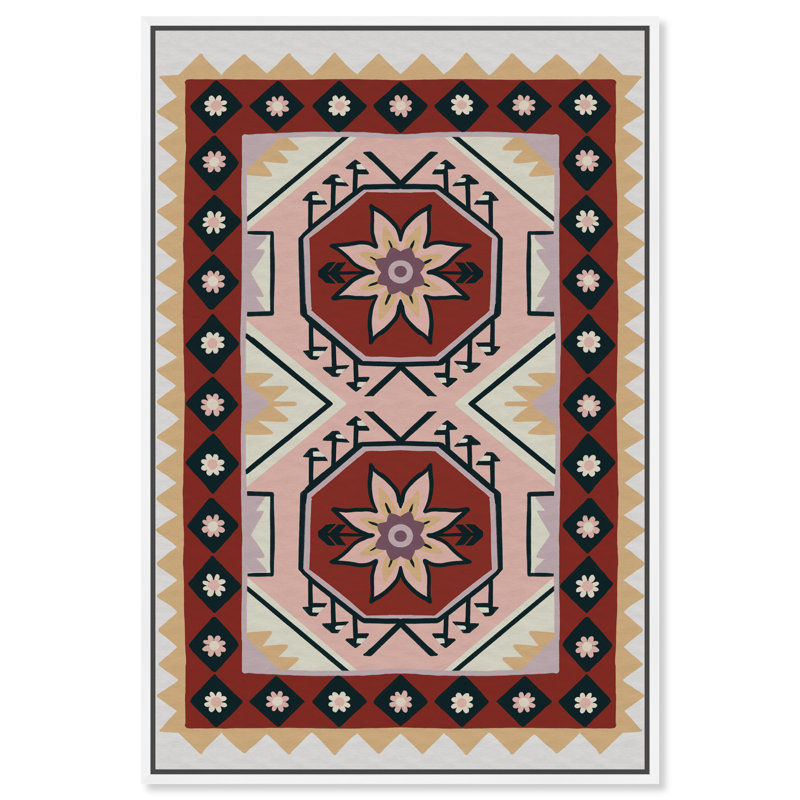 Daylight Damask Print by Oliver Gal, 25"H x 17"W, White Floater Frame