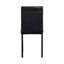 Chaises de salle à manger avec cadre en métal noir de jais et revêtement brun, ensemble de 4 sièges de cuisine robustes et modernes