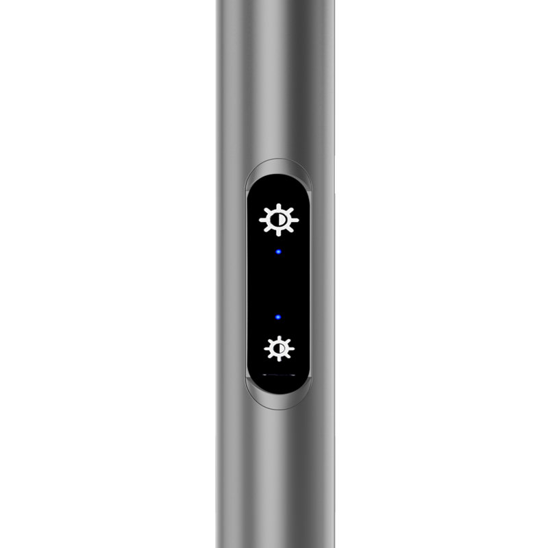 Lampe torchère sur pied à DEL 69 po avec télécommande Topanga, Gris argenté