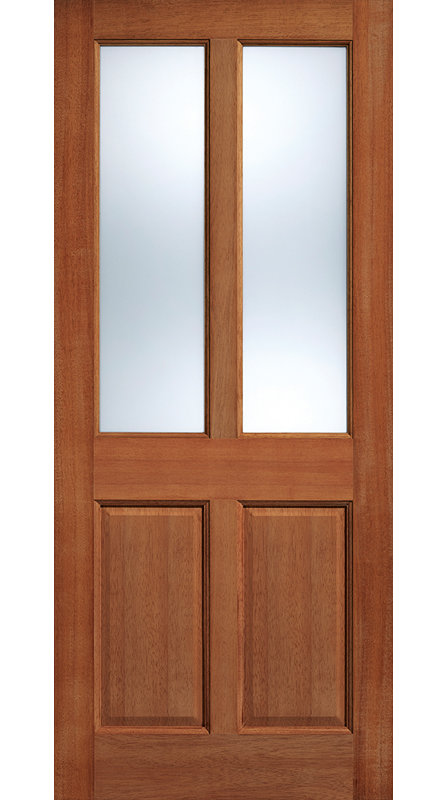 Malton 2L Frosted Hardwood External Door, 1981mm H x 838mm W x 44mm D