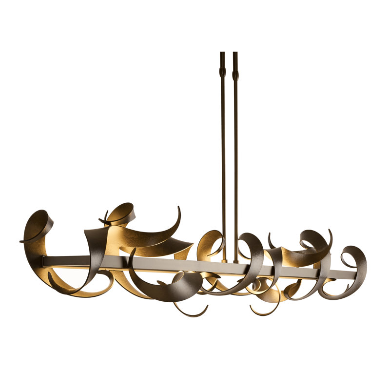 Folio Kitchen Island Linear LED Pendant, Bronze