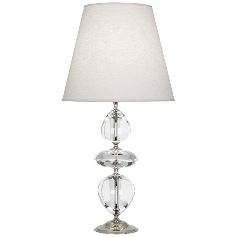 Orlando Table Lamp, Oyster Linen, Polished Nickel