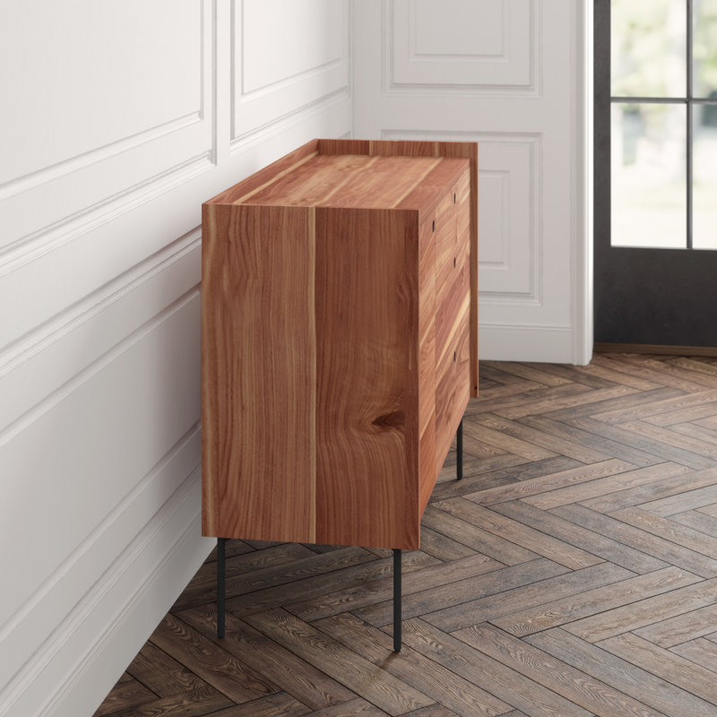 Peek 49'' W Solid Wood Sideboard, Rustic Walnut