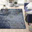 Tapis bleu marine à motif abstrait Abbie-1044022452