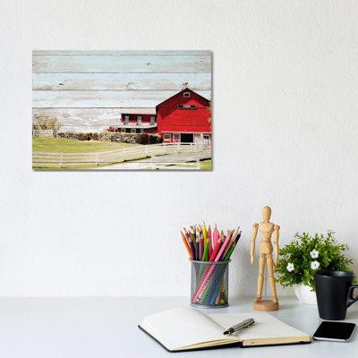 Farm Fence by Nicholas Biscardi - Wrapped Canvas Gallery-Wrapped Canvas Giclée