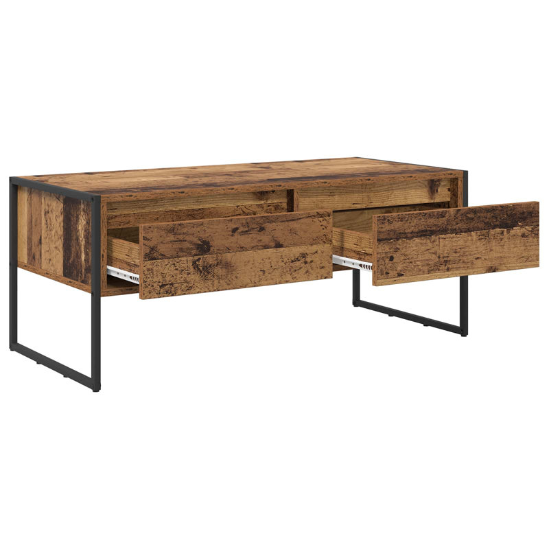 Coffee Table with Storage, Old Wood