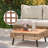 2-Person Outdoor Modular Armless Wicker Sofa Set with Coffee Table-1792594374