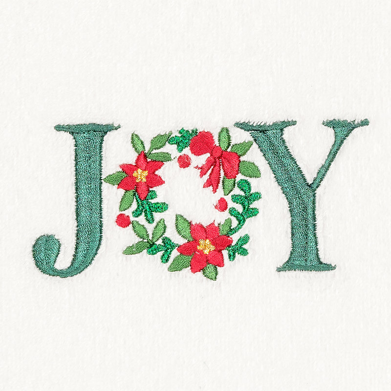 Christmas Midweight Hand Towel, White