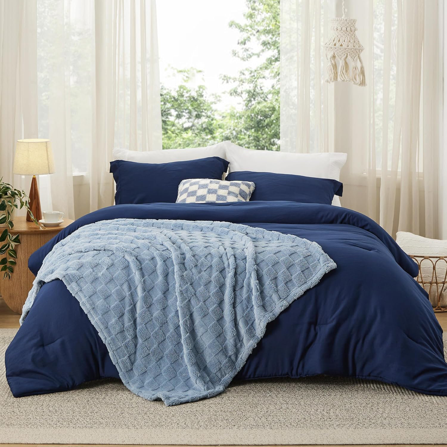 RAYNED LLC Pieces Comforter Set with Throw Blanket and