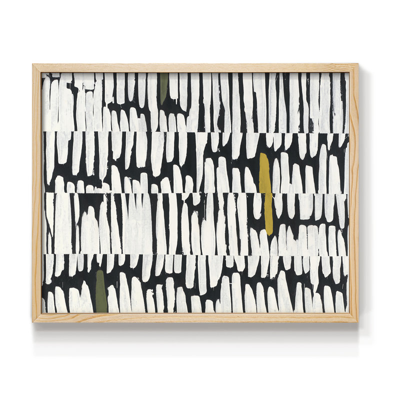 Nuit et jour V1 - Reproduction encadrée - Restickable, Naturel, H 22 po x l 28 po