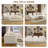 110''W Corduroy Modern  Compressed Block Couch With Plush Cushions-196989162