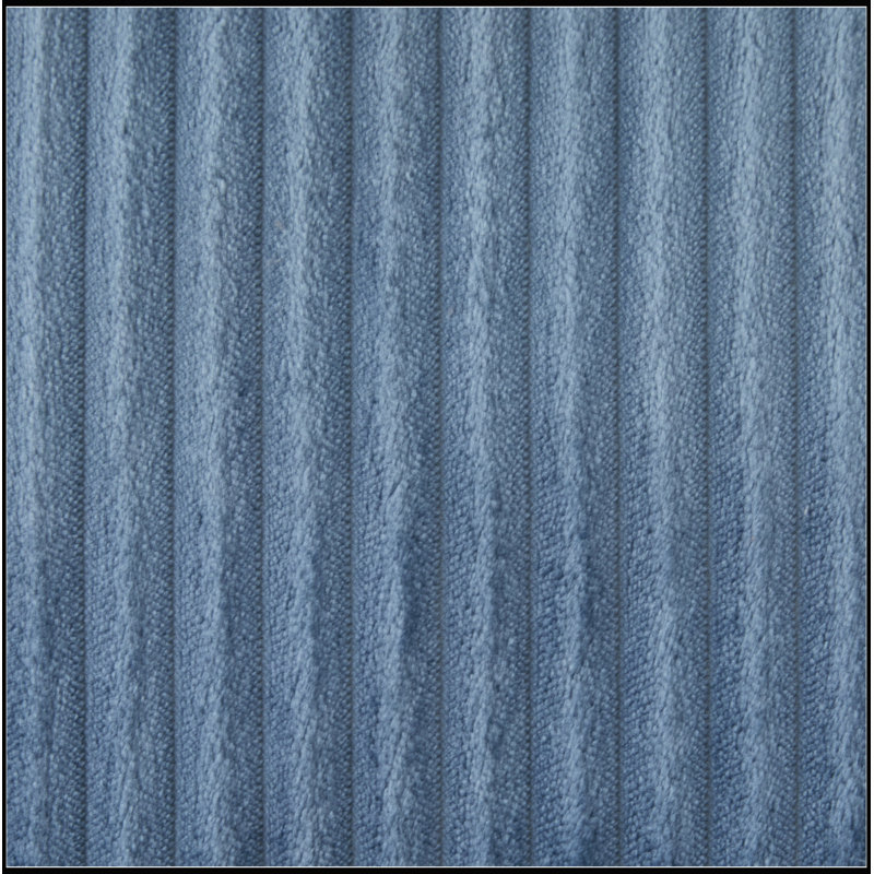 Canapé d'angle moderne de 63,7 cm, sofa indéchirable, causeuse confortable pour salon, Velours côtelé bleu, Bleu