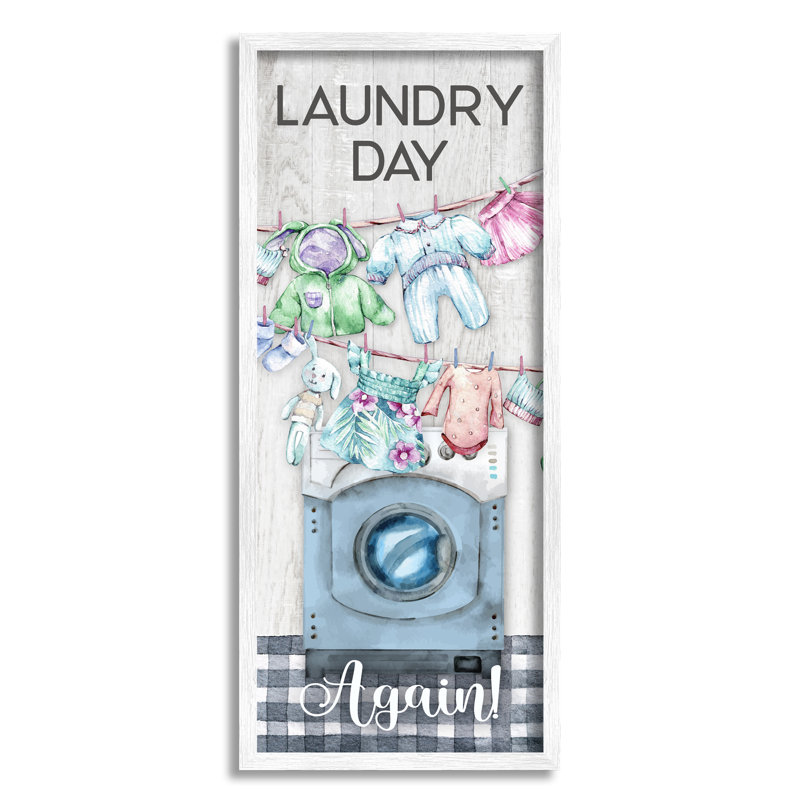 «Rustic Laundry Day Again», art de la giclée par Conrad Knutsen, Giclée encadrée blanc bord de mer, H 24 po x l 10 po