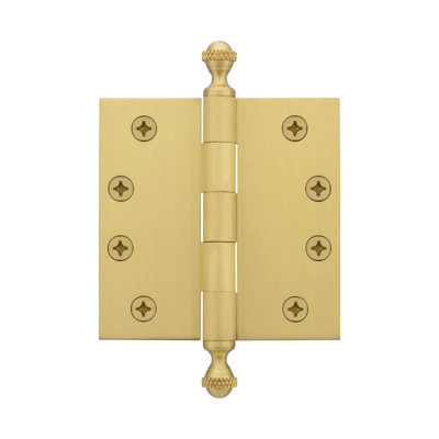 4'' x 4'' Brass Butt Bearing Hinge