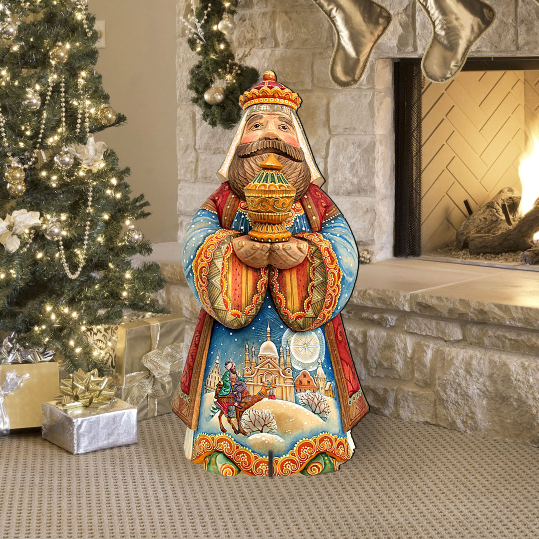 King Balthasar Wooden Free Standing Lawn Art The Holiday Aisle®