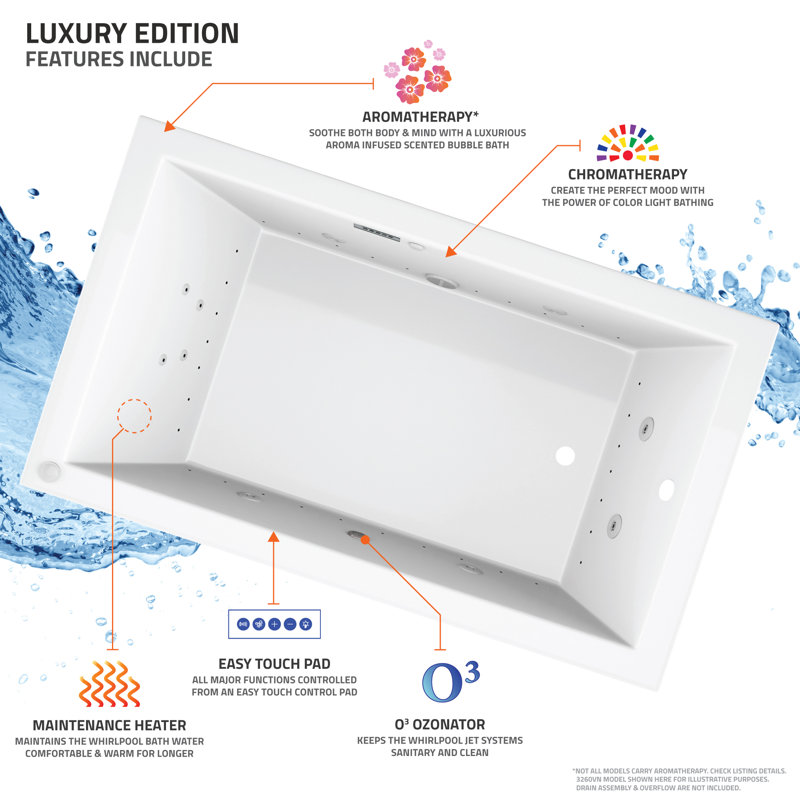 Guadeloupe 66'' x 36'' Bathtub, Left