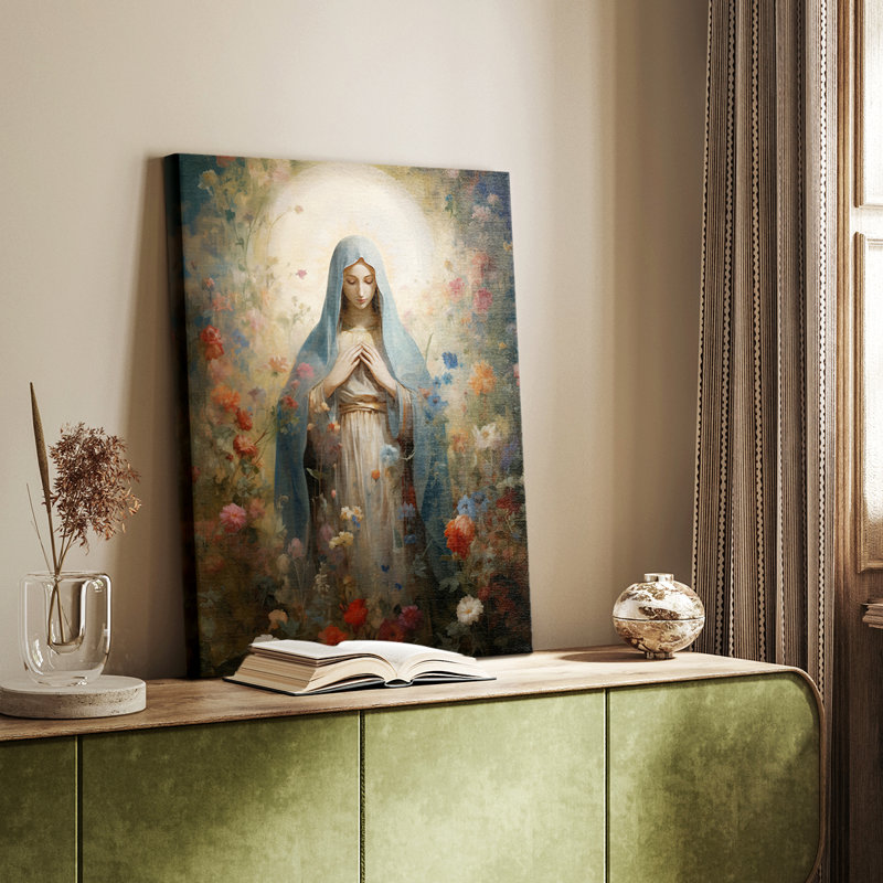 Série Religious Lxxiv - Toile tendue avec châssis de qualité supérieure - Prêt à être accroché, H 27 po x l 18 po