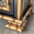 Black and Gold Bamboo-Style Sideboard-122782616