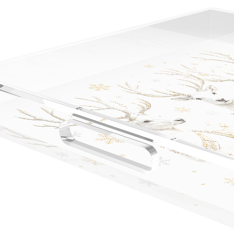 Acrylic Decorative Tray, 18"W x 18"D