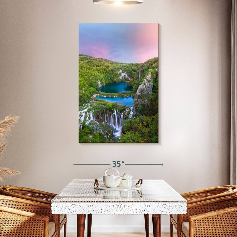 Paysage du parc Alvord Plitvice, H 48 po x l 32 po