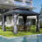 Patio Double-Vented Galvanized Steel Top Gazebo-100491005