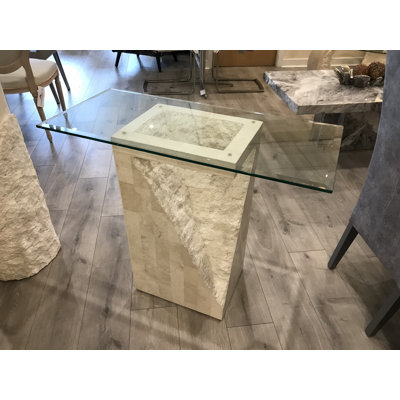 Minton 90 cm W Glass Top Console Table
